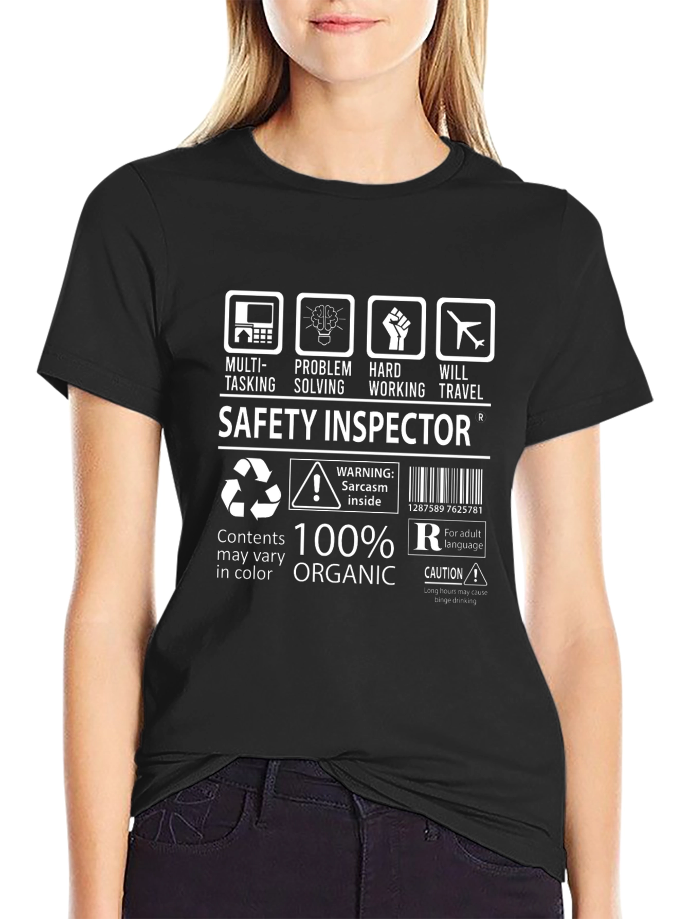 Safety Inspector 100% Organic Funny T-Shirt