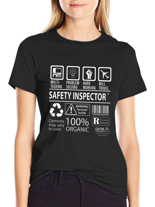 Safety Inspector 100% Organic Funny T-Shirt