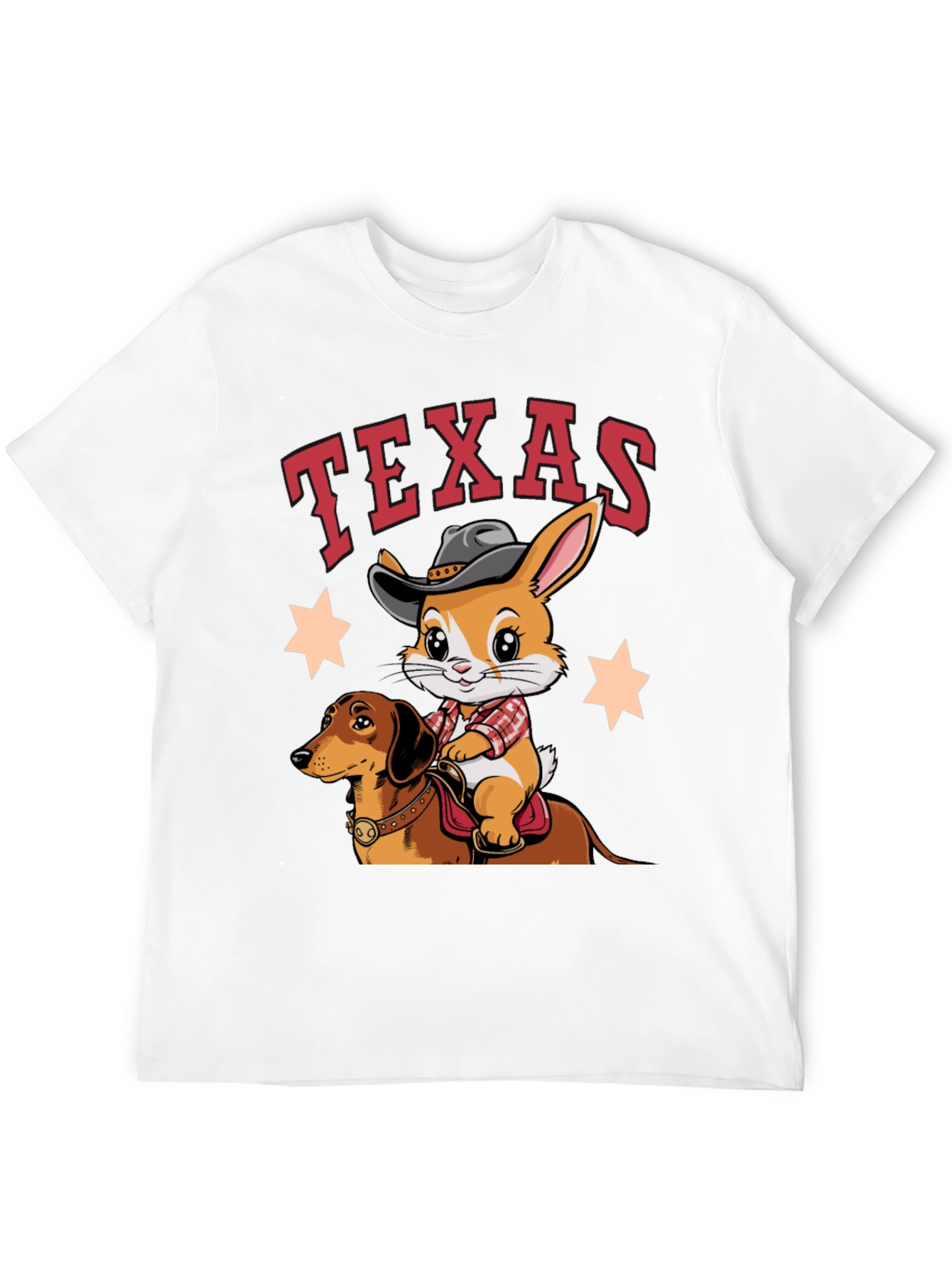 Texas Cowboy Bunny & Dachshund T-Shirt