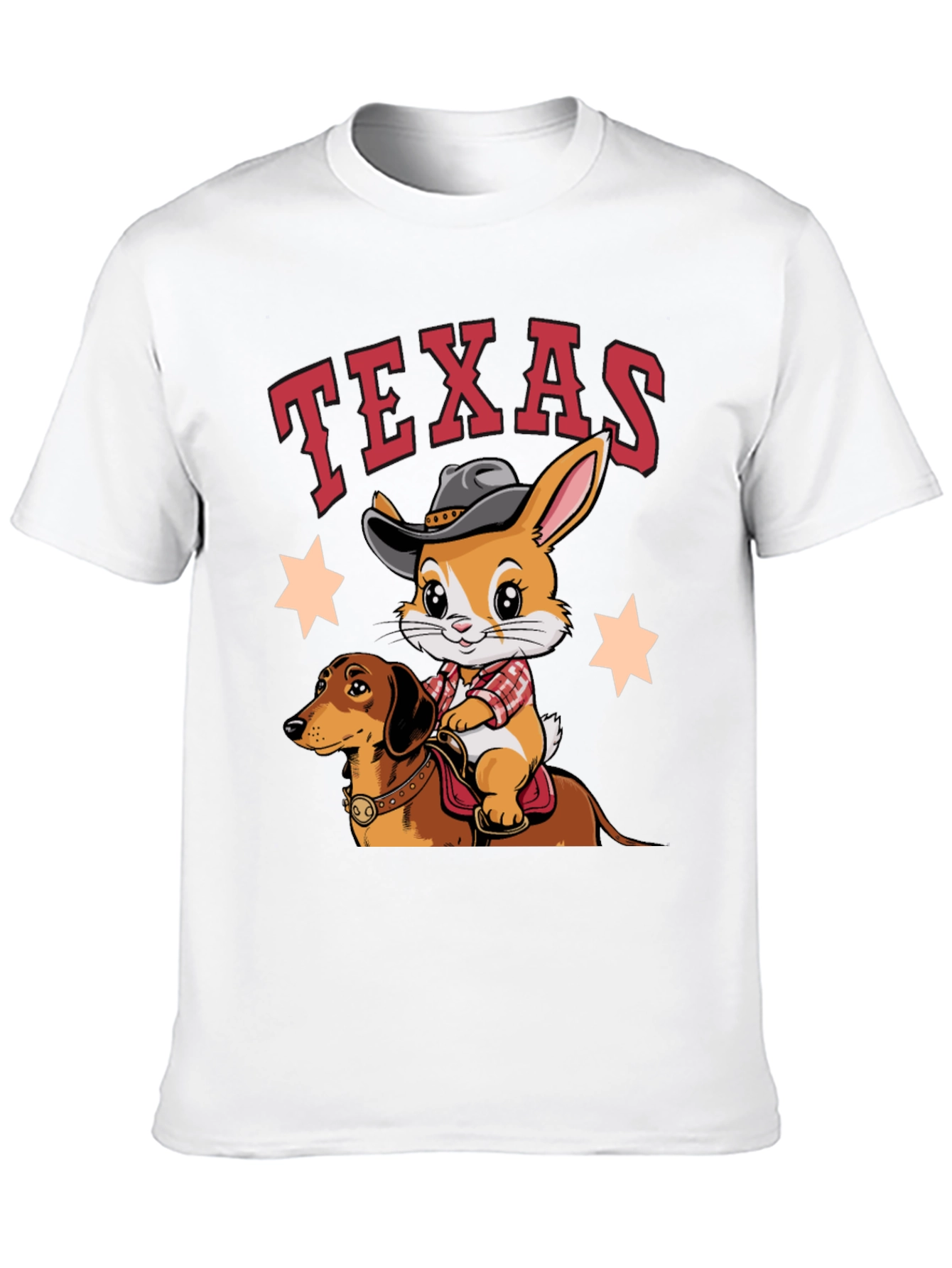 Texas Cowboy Bunny & Dachshund T-Shirt