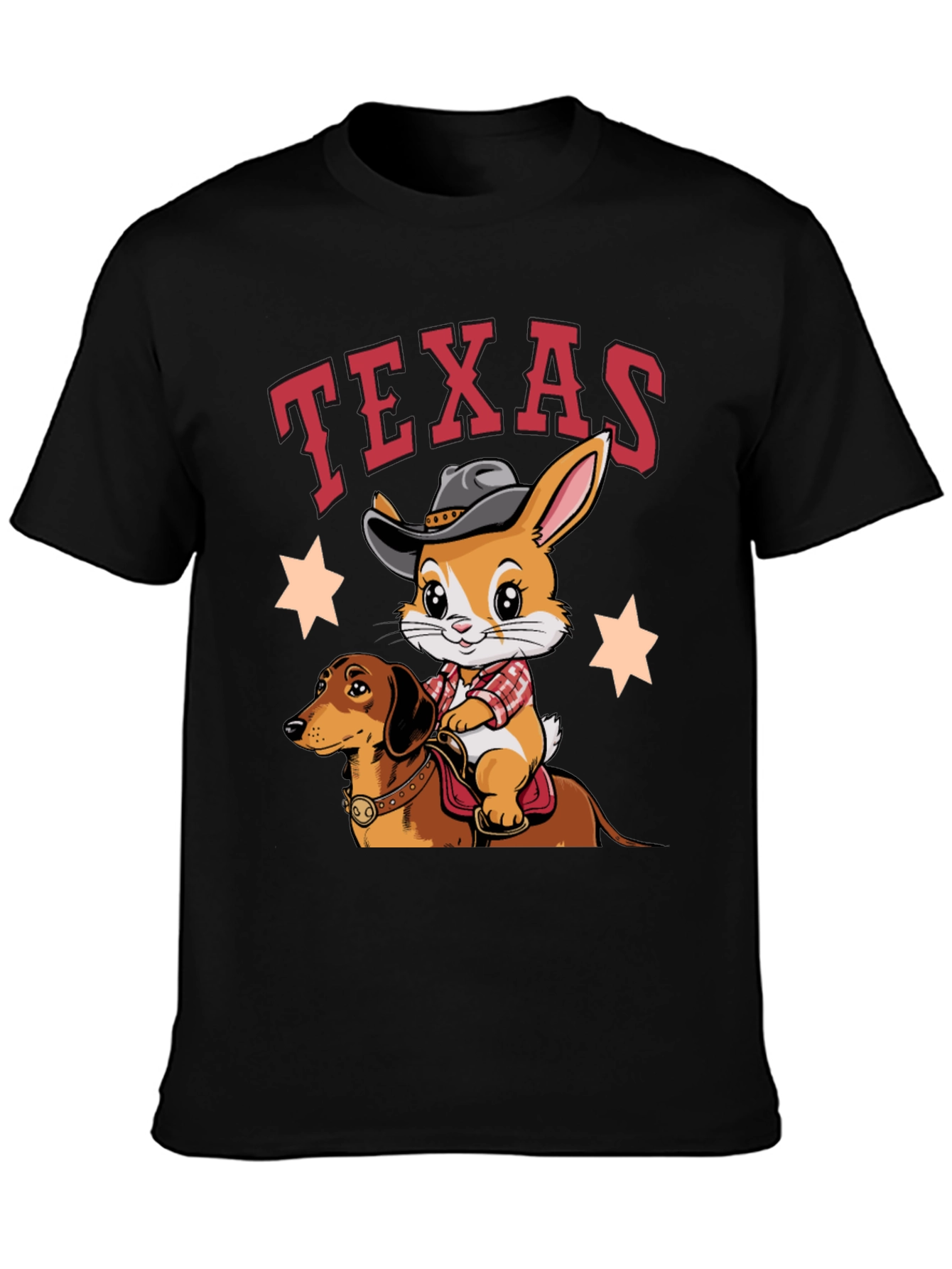 Texas Cowboy Bunny & Dachshund T-Shirt