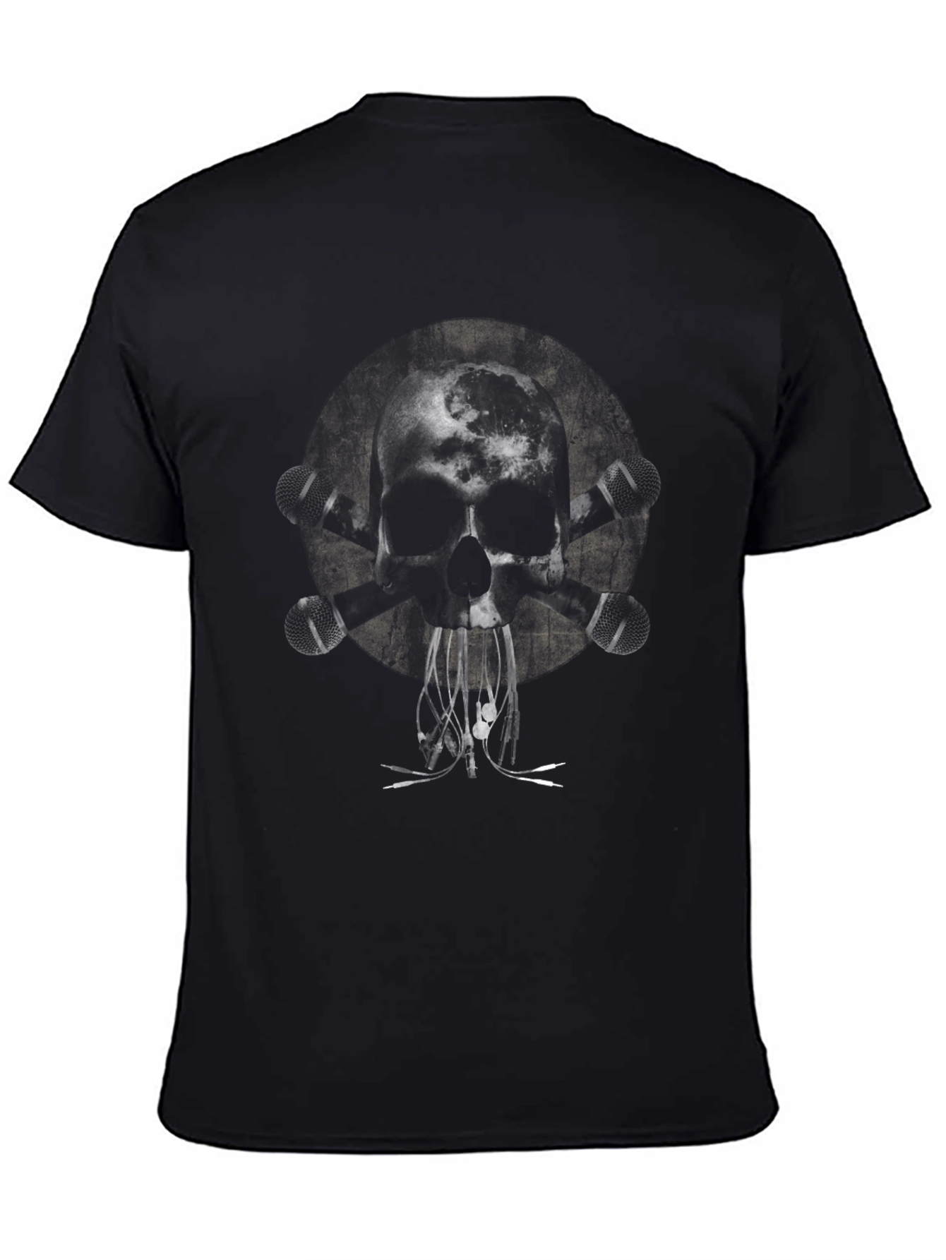 Skull & Microphones Graphic Tee - Rocker Style