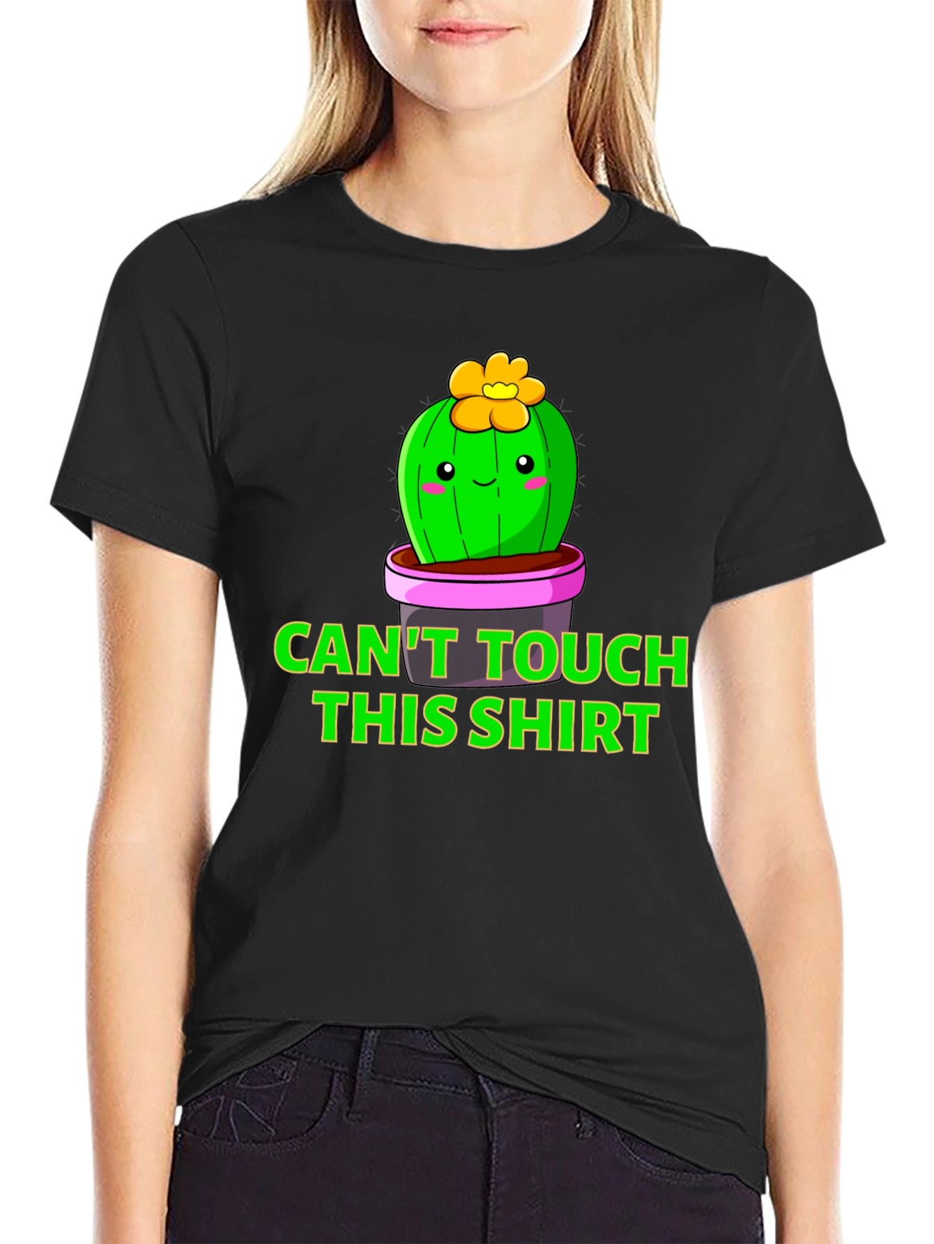 Cactus Pun T-Shirt - Cant Touch This