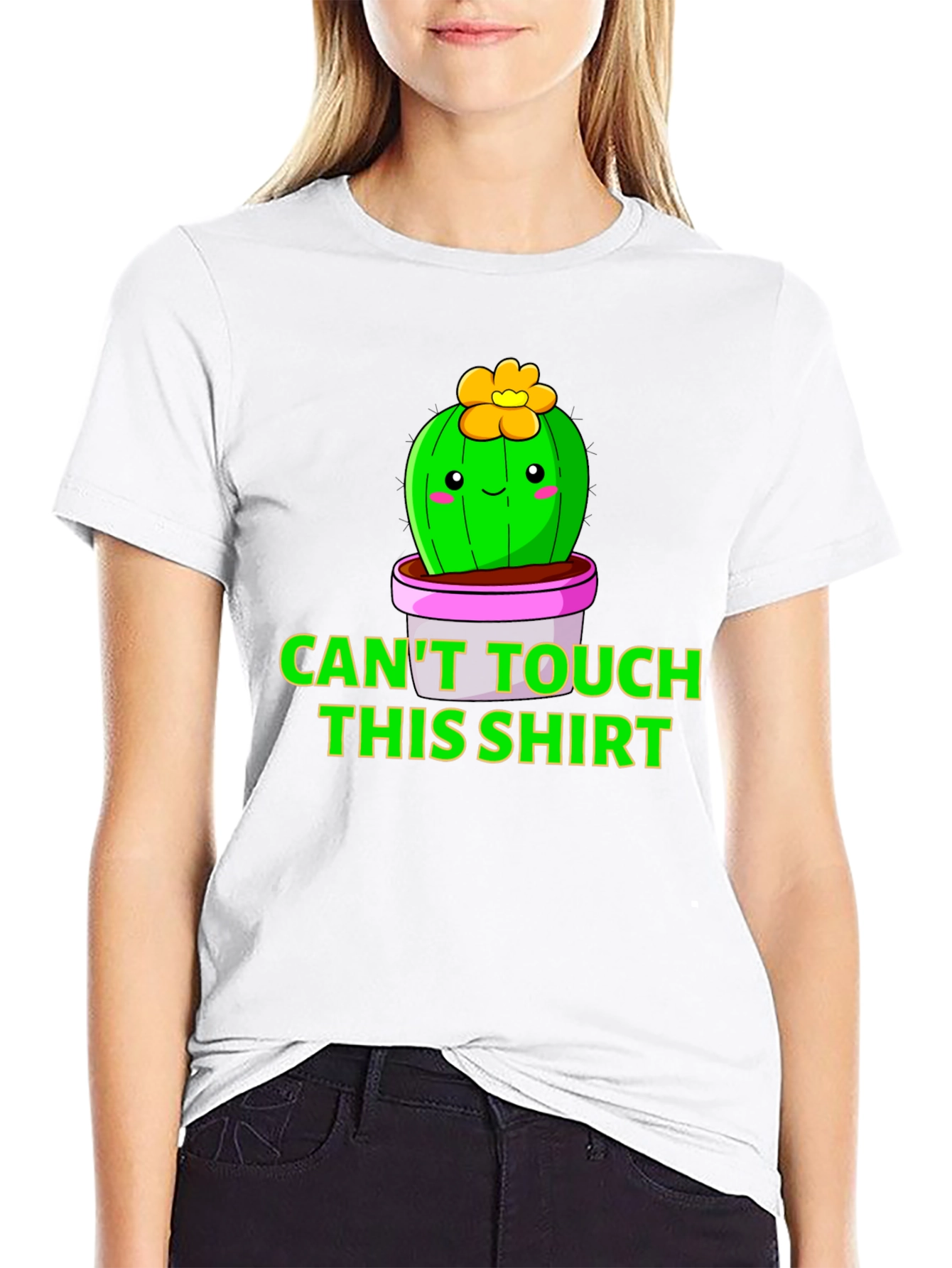 Cactus Pun T-Shirt - Cant Touch This