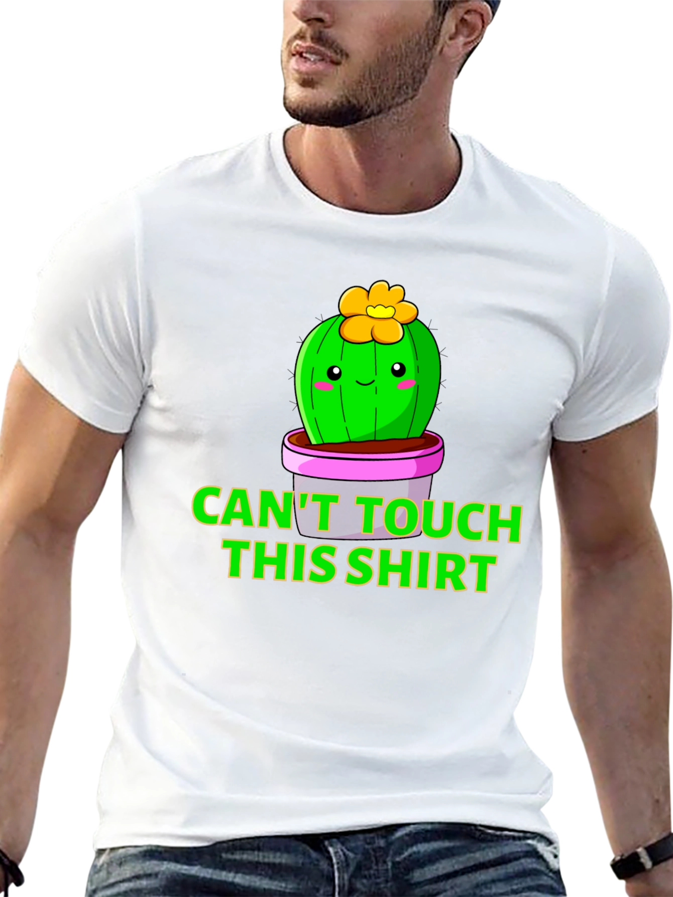 Cactus Pun T-Shirt - Cant Touch This