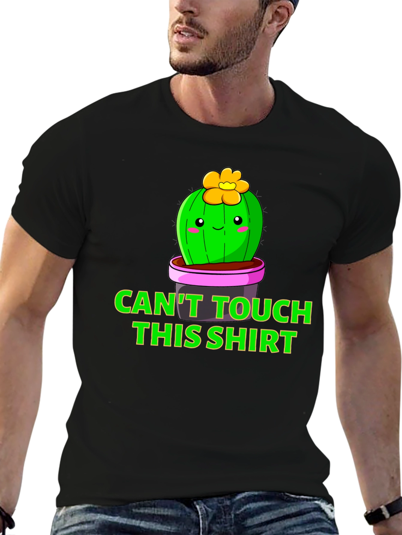 Cactus Pun T-Shirt - Cant Touch This