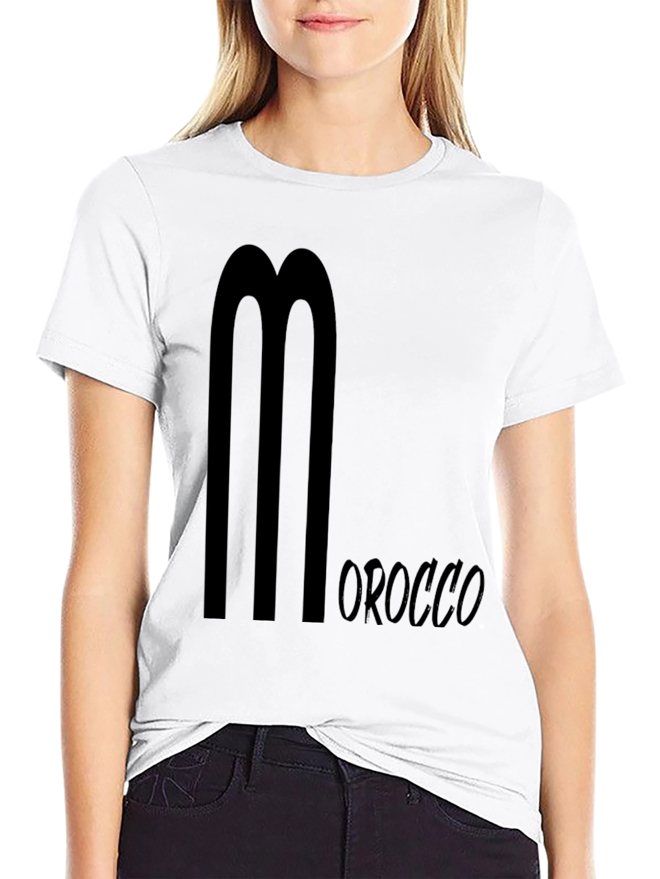 Black Morocco Graphic Tee - Stylish Mens T-Shirt
