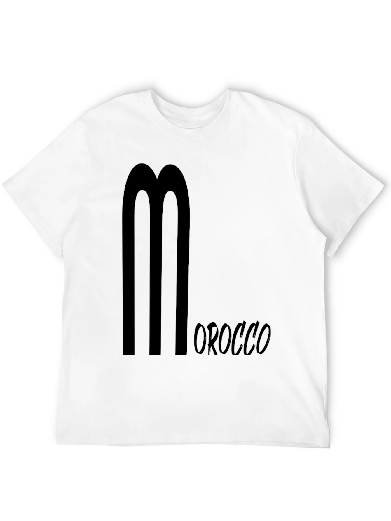Black Morocco Graphic Tee - Stylish Mens T-Shirt