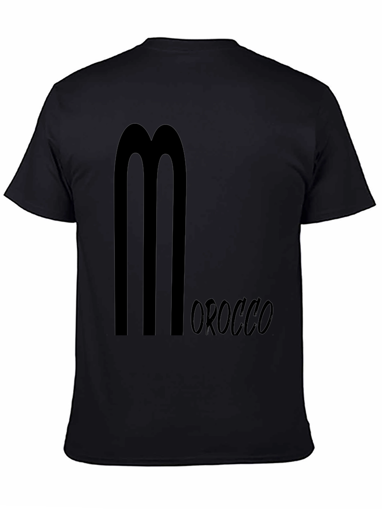 Black Morocco Graphic Tee - Stylish Mens T-Shirt