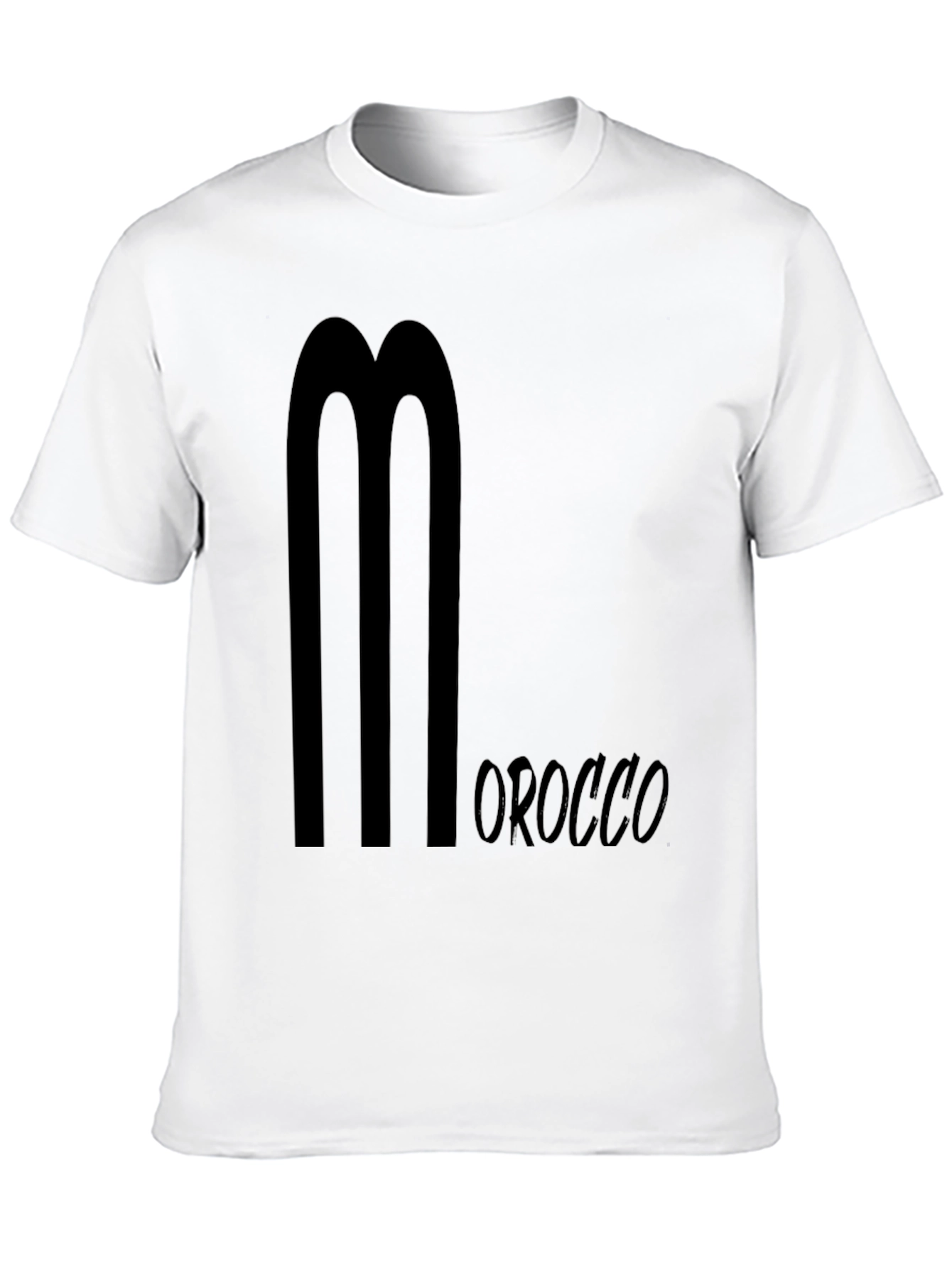 Black Morocco Graphic Tee - Stylish Mens T-Shirt
