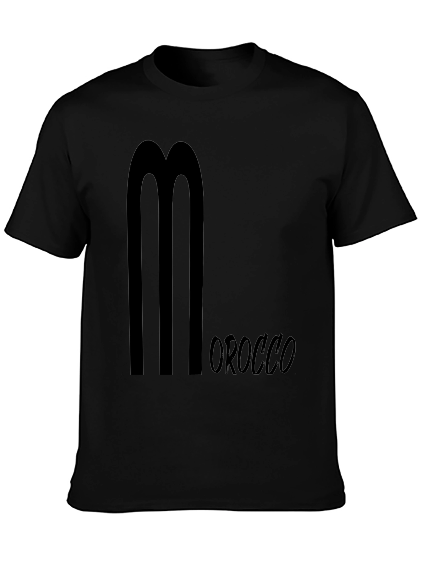 Black Morocco Graphic Tee - Stylish Mens T-Shirt