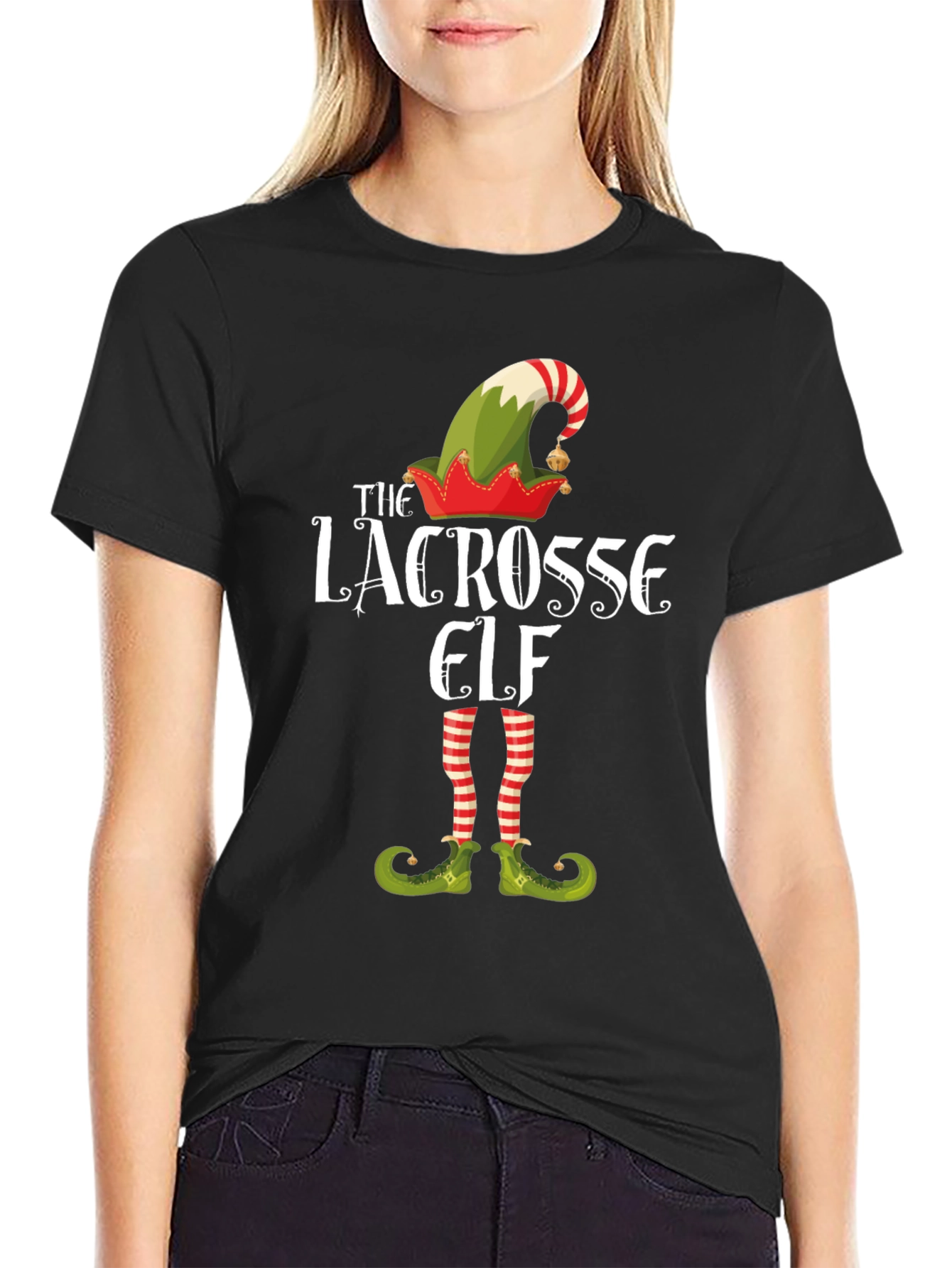 The Lacrosse Elf Christmas Holiday T-Shirt