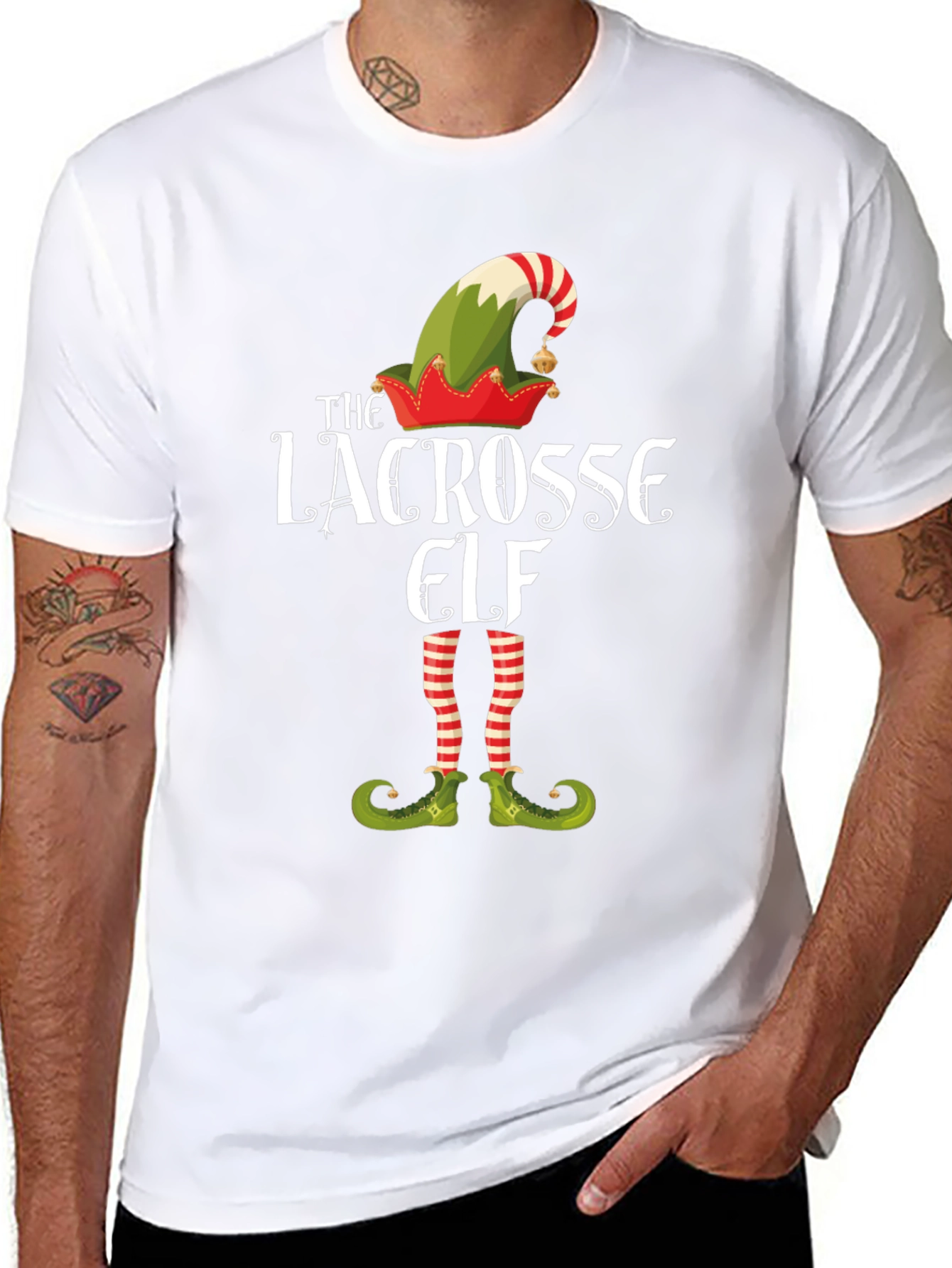 The Lacrosse Elf Christmas Holiday T-Shirt