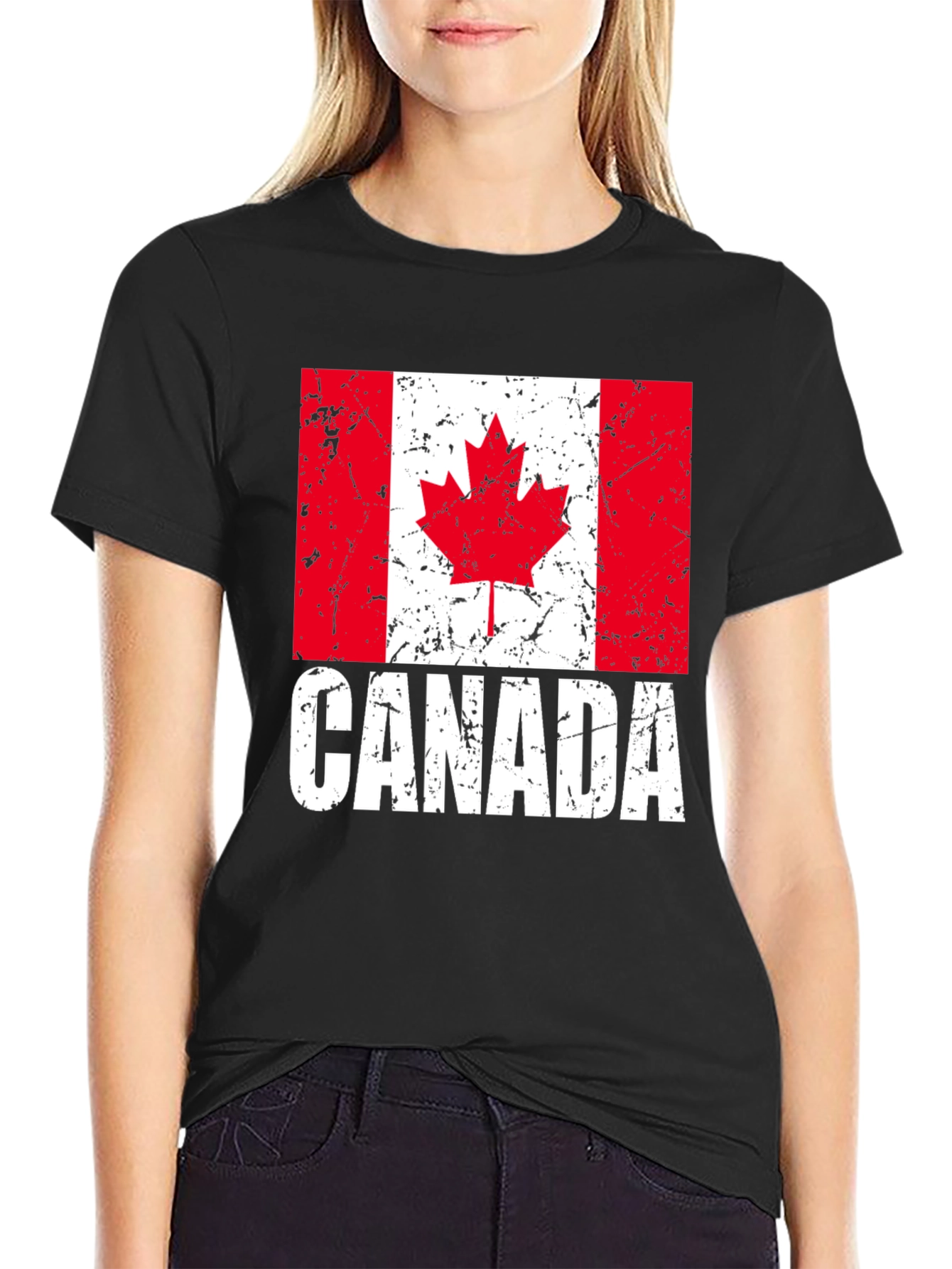 Canada Flag T-Shirt - Distressed Graphic Tee