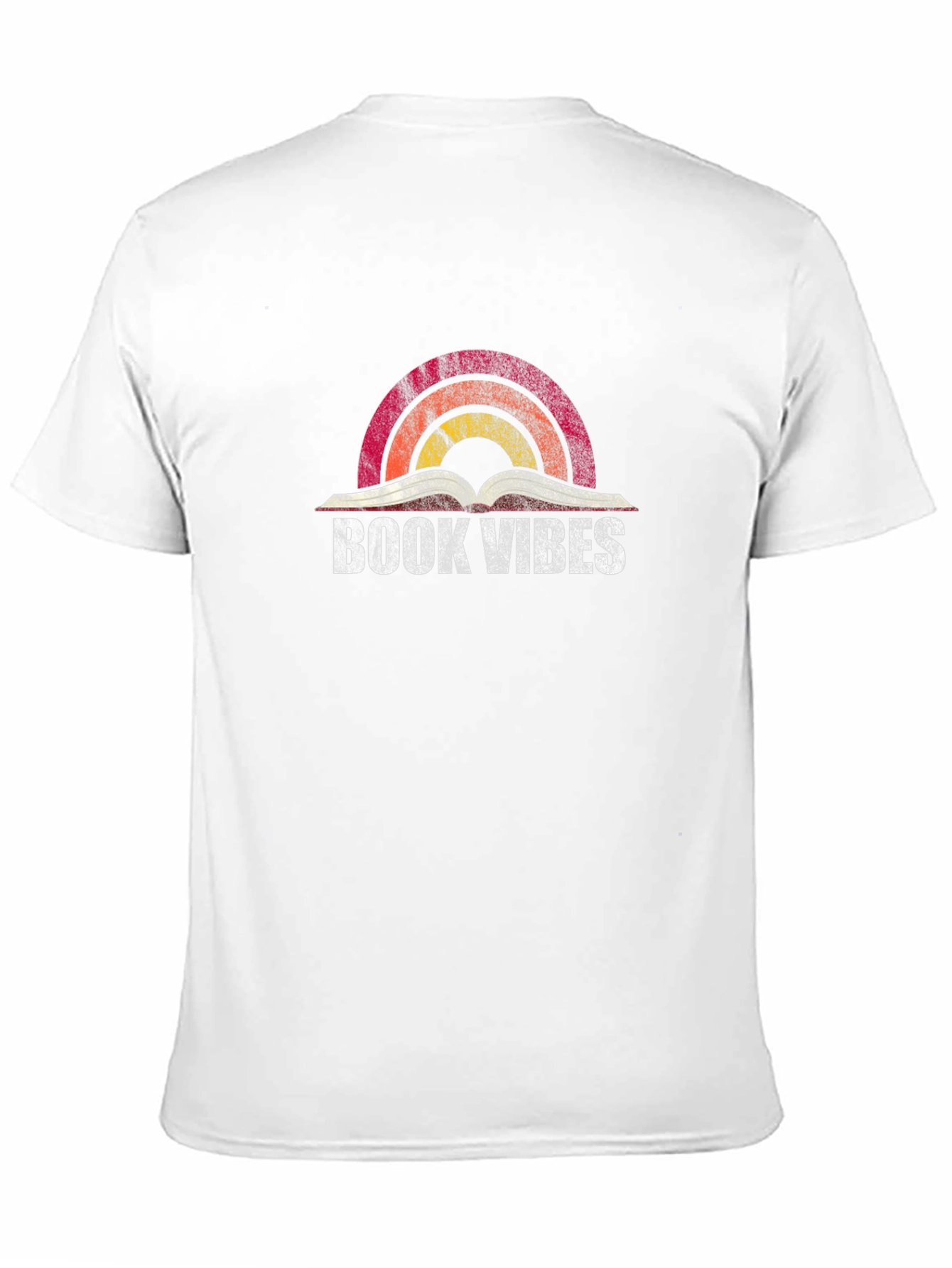 Book Vibes Retro Rainbow Graphic Tee