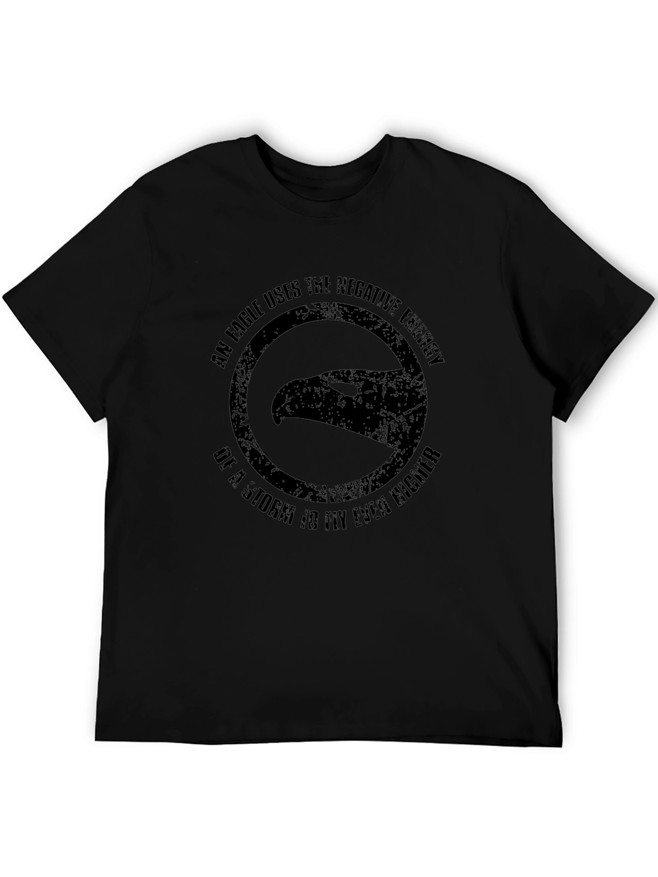 Eagle Negative Energy Graphic T-Shirt - Black