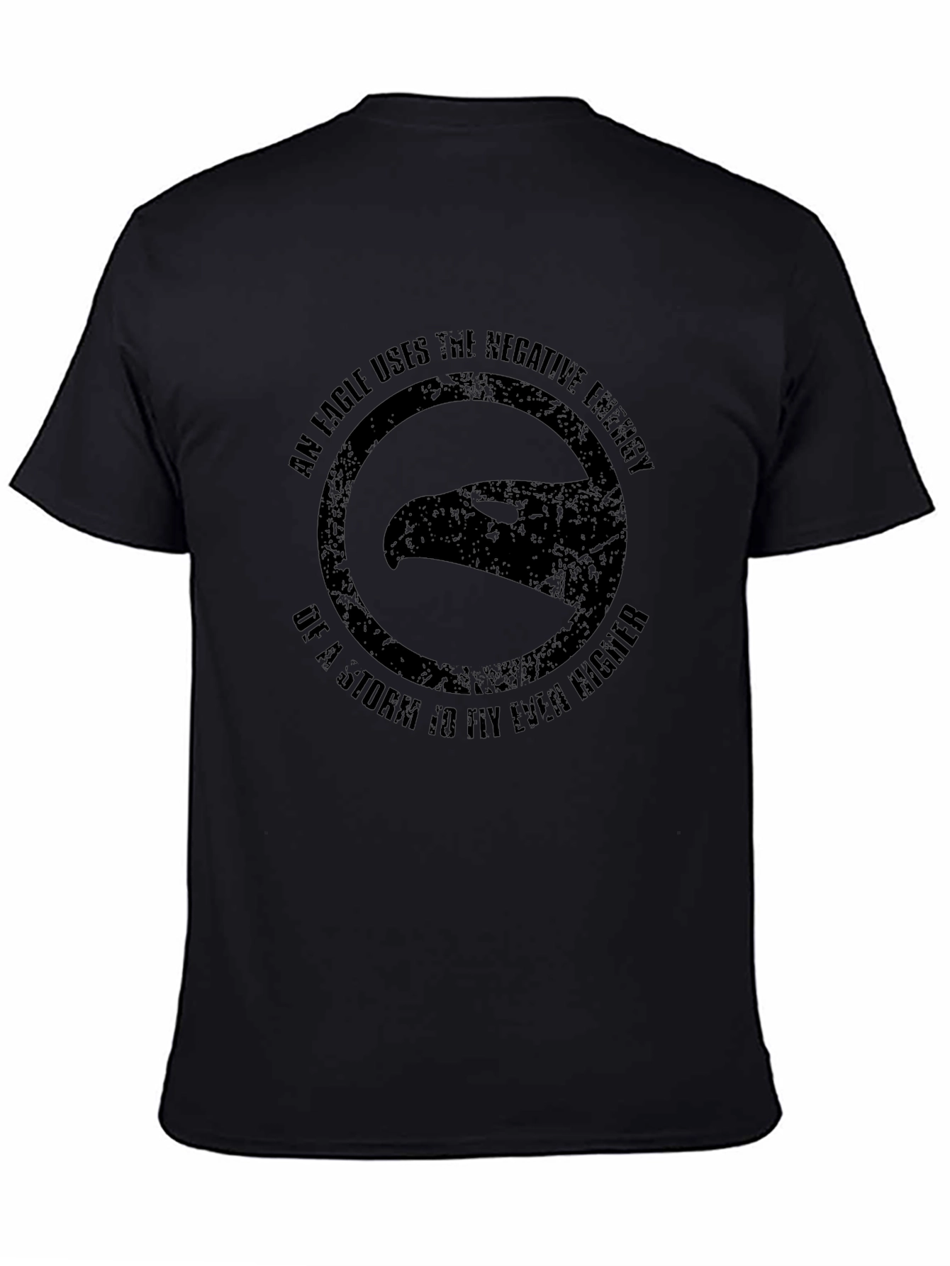 Eagle Negative Energy Graphic T-Shirt - Black