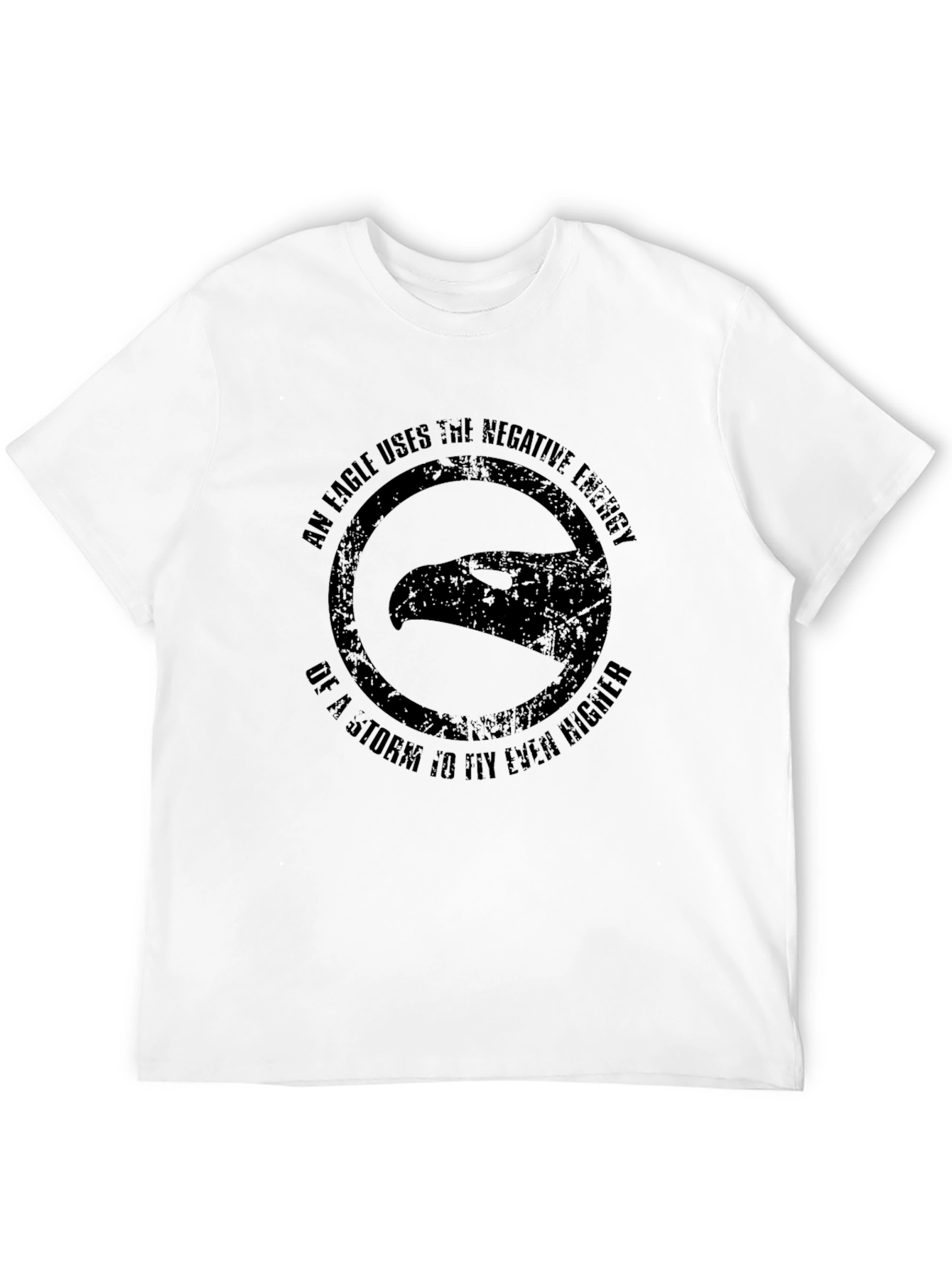 Eagle Negative Energy Graphic T-Shirt - Black