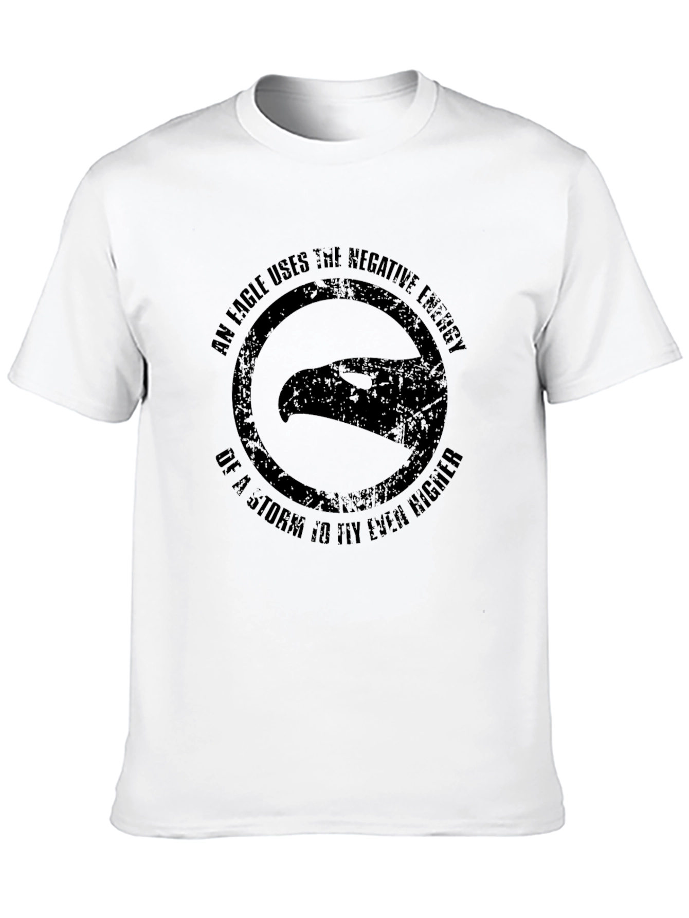 Eagle Negative Energy Graphic T-Shirt - Black