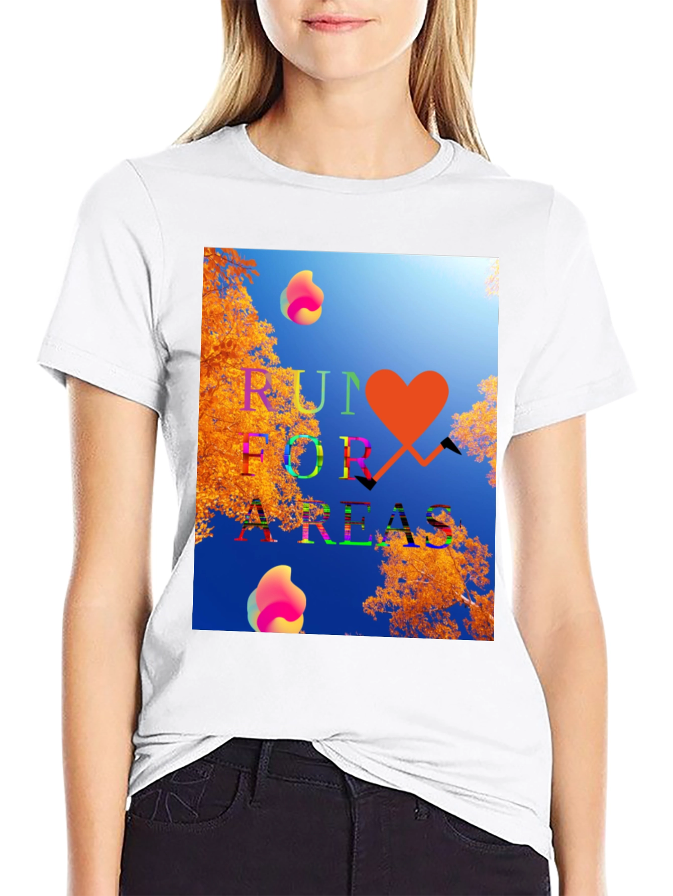 Run for Areas Black Graphic Tee