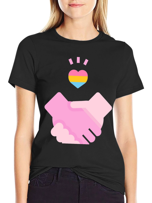 Pansexual Pride Handshake T-Shirt - Love & Support