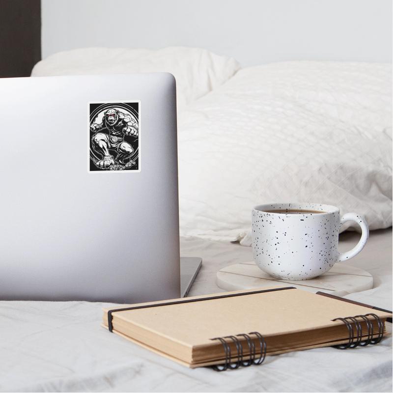 Zombie ape street fighter black and white circle l