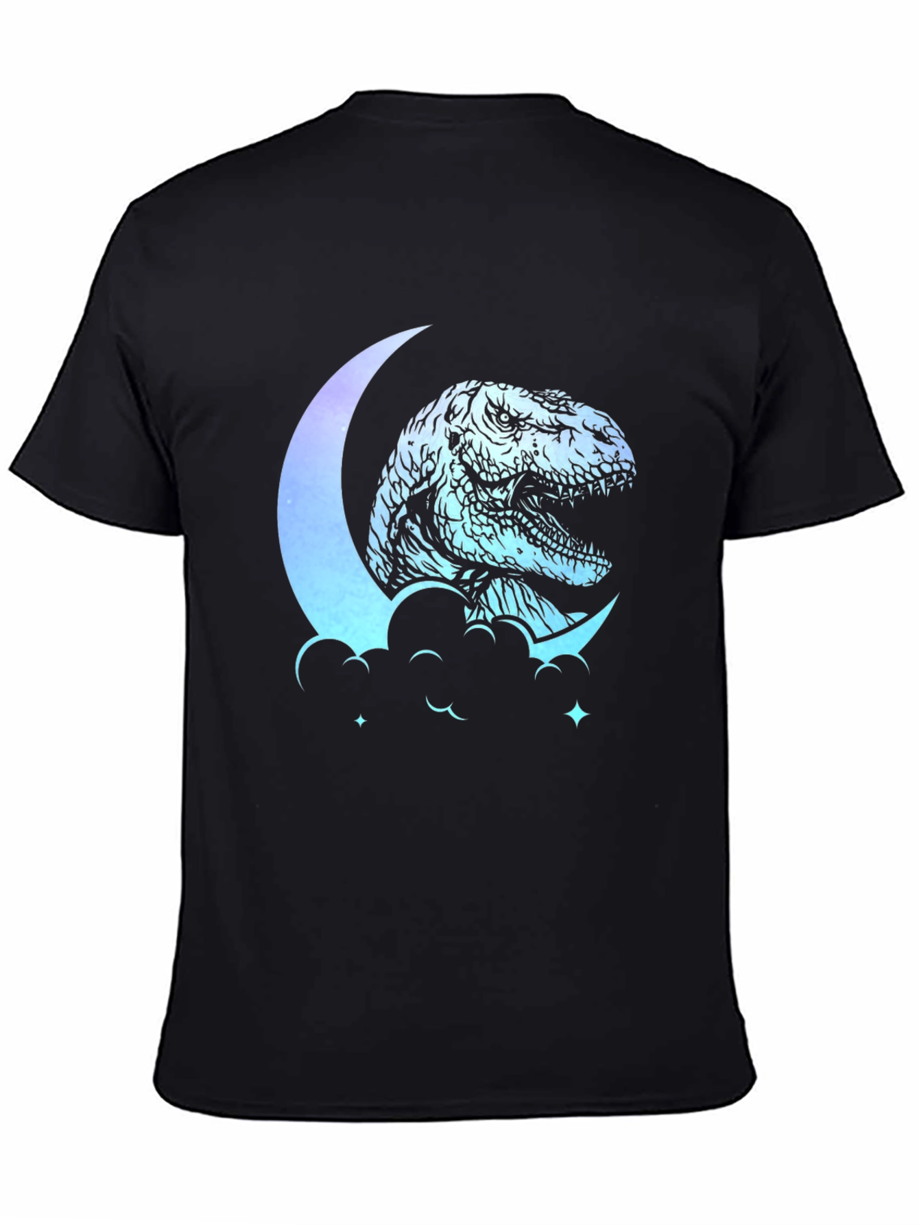 Dino Moon Mens Graphic T-Shirt