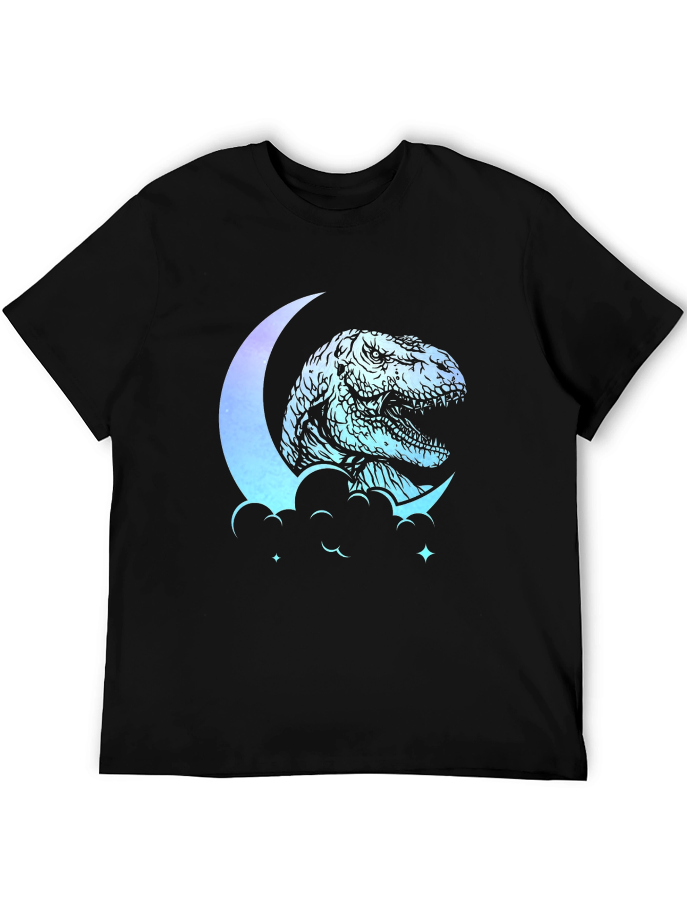 Dino Moon Mens Graphic T-Shirt