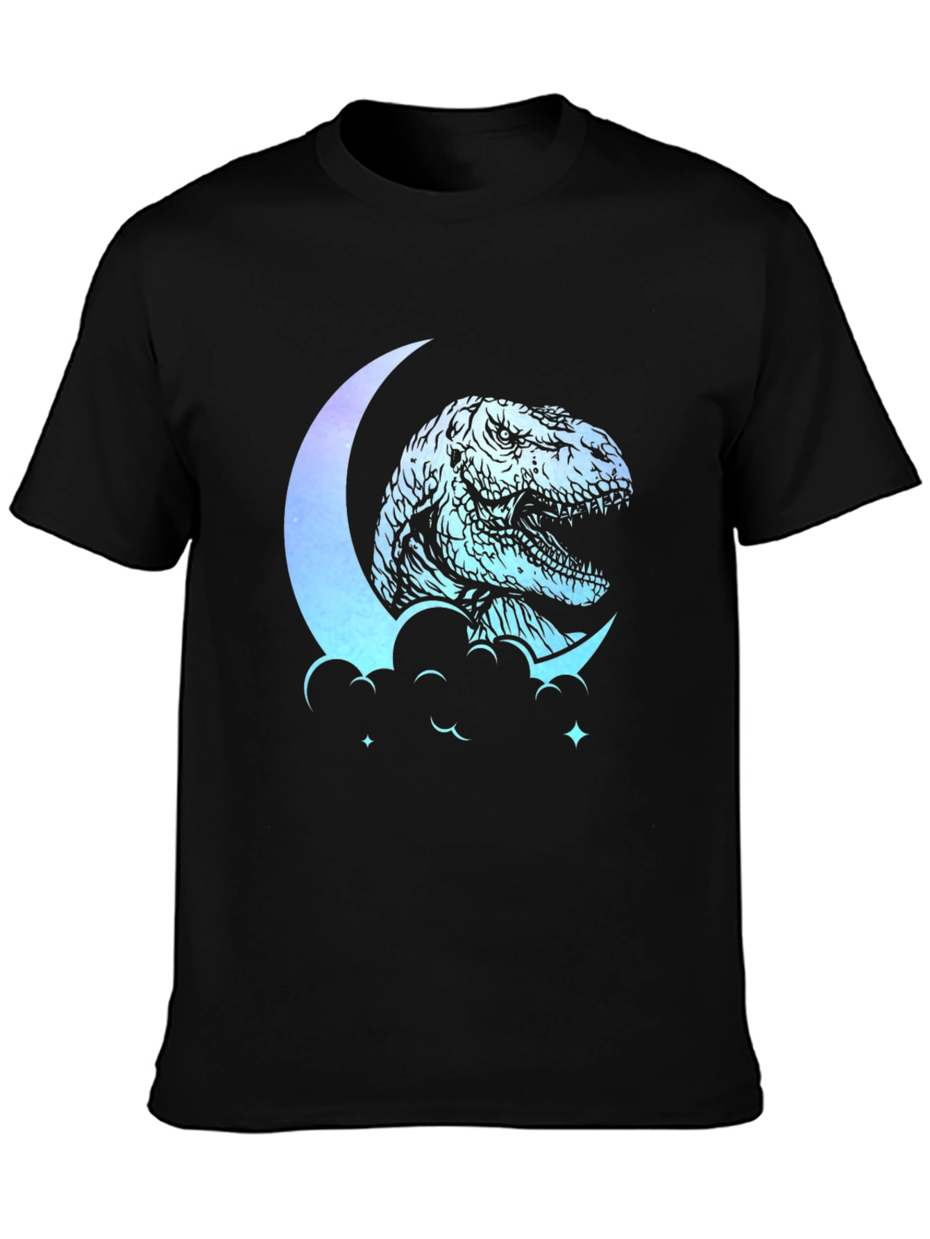 Dino Moon Mens Graphic T-Shirt