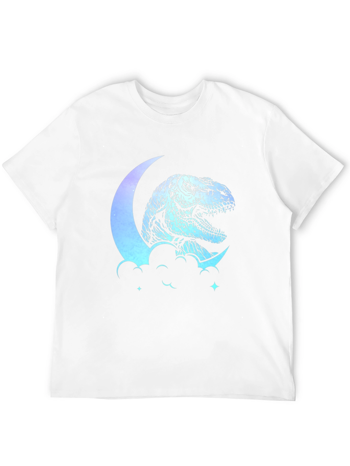 Dino Moon Mens Graphic T-Shirt