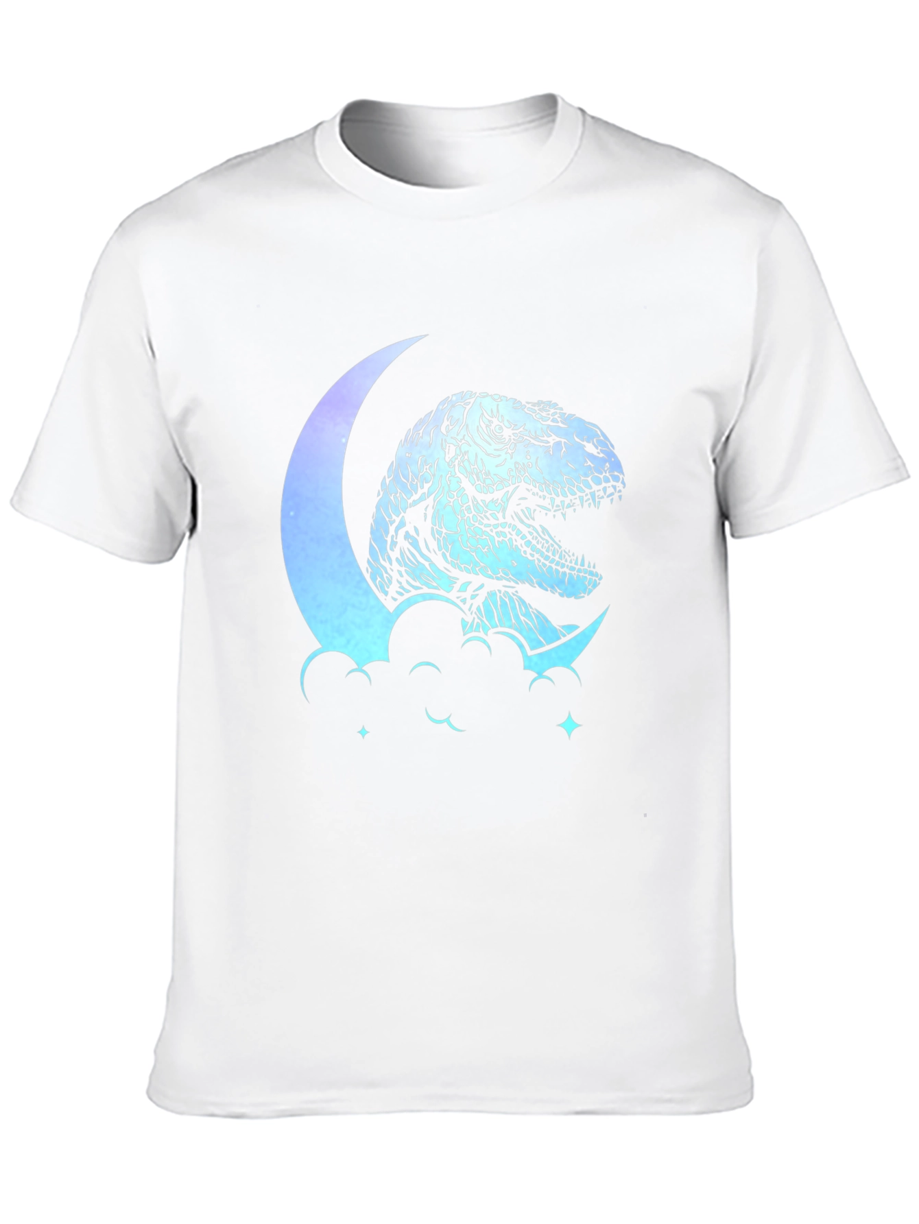 Dino Moon Mens Graphic T-Shirt