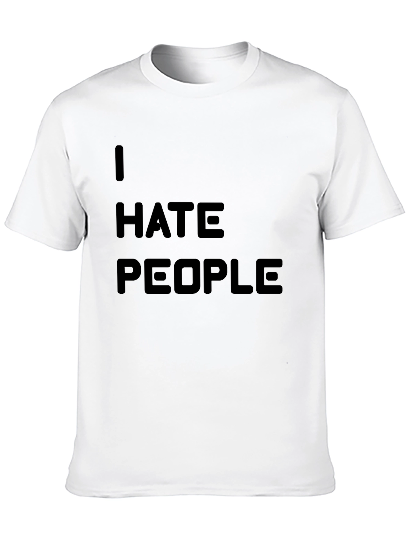 I HATE PEOPLE Graphic Tee - Black Novelty T-Shirt