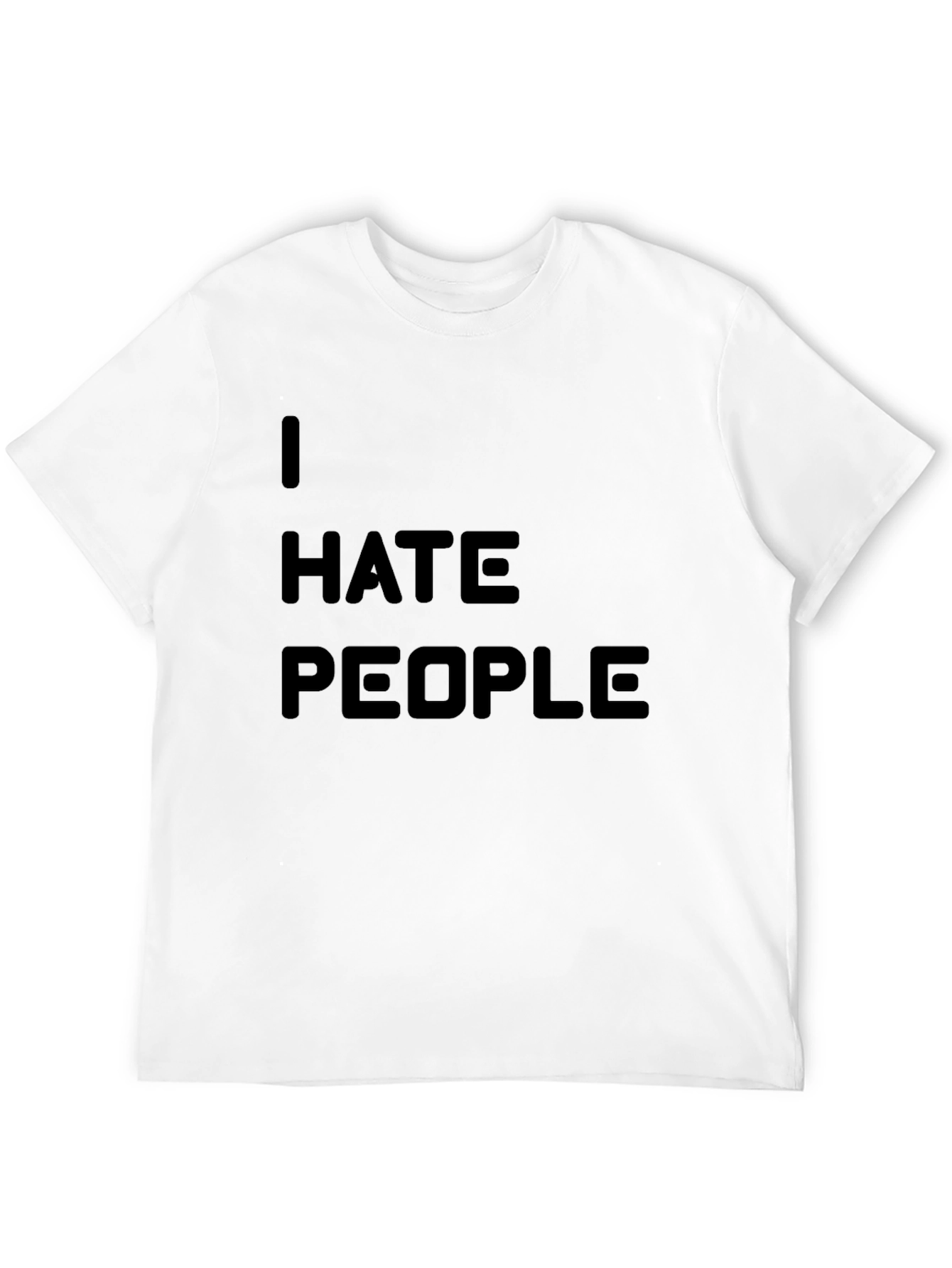 I HATE PEOPLE Graphic Tee - Black Novelty T-Shirt