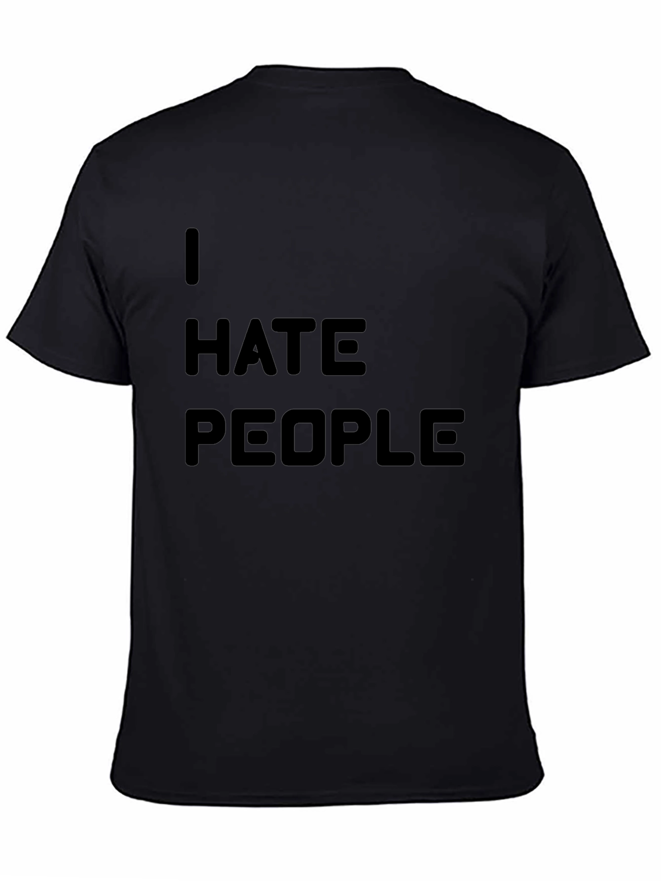 I HATE PEOPLE Graphic Tee - Black Novelty T-Shirt