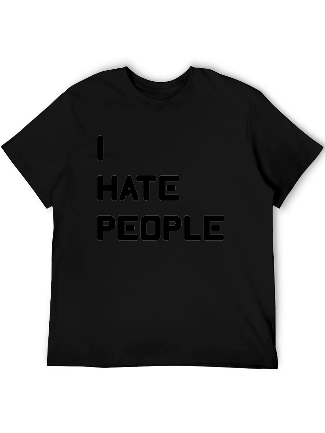 I HATE PEOPLE Graphic Tee - Black Novelty T-Shirt
